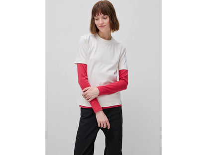 Benetton Creamy White Women Regular Fit Crew Neck T-Shirt SKU: 3T5BD10CA_0R2 Image 01