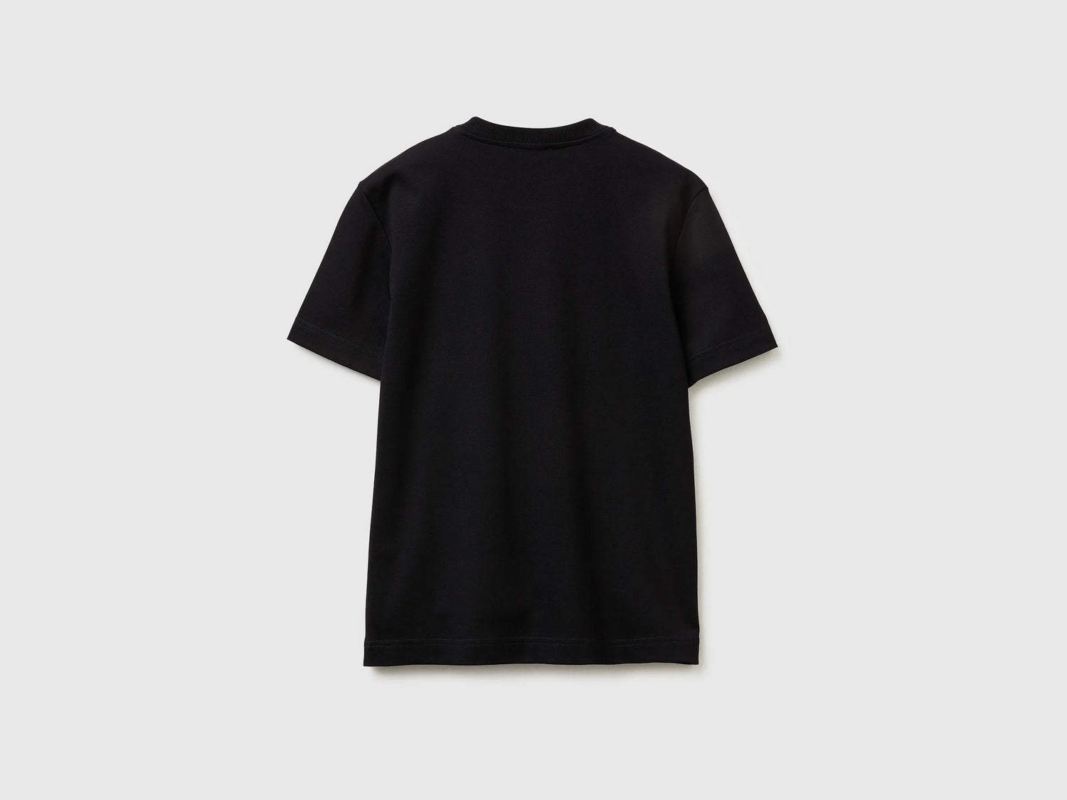 Benetton Black Women Regular Fit Crew Neck T-Shirt SKU: 3T5BD10CA_100 Image 02