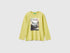 Benetton_Yellow_T-Shirt with Print on Front and Back_3TAMC10PV_0Y6_01
