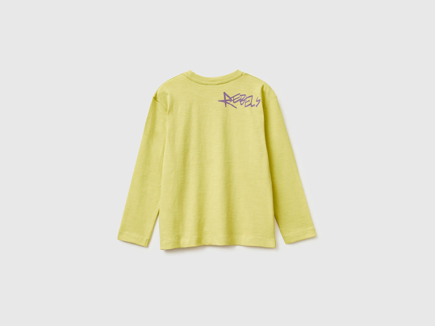Benetton_Yellow_T-Shirt with Print on Front and Back_3TAMC10PV_0Y6_02