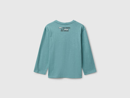 Benetton_Sky Blue_T-Shirt with Monster Print_3TAMG10KM_33K_02