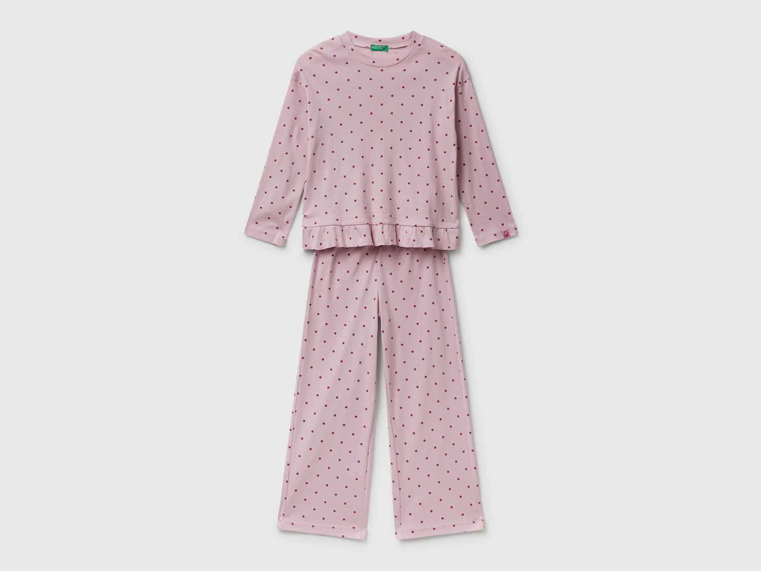 Benetton_Pink_Pyjamas with Polka Dot Print_3TGJ0P094_62N_01