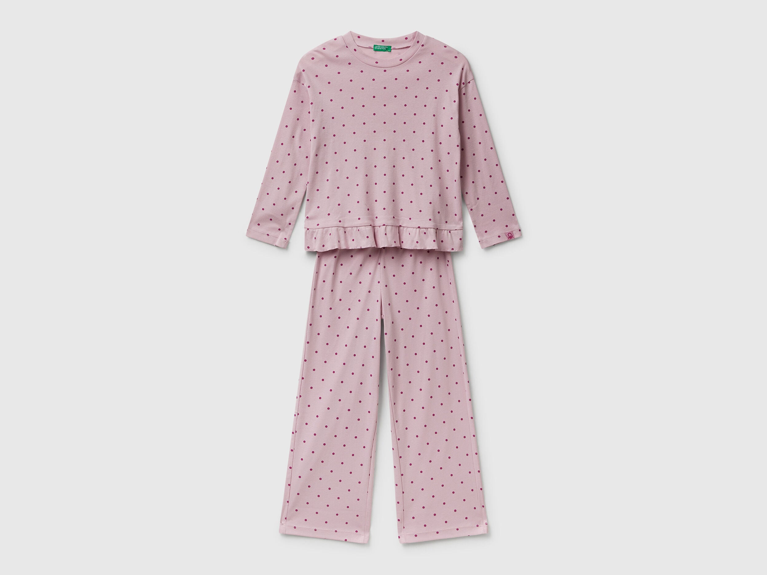 Benetton_Pink_Pyjamas with Polka Dot Print_3TGJ0P094_62N_01