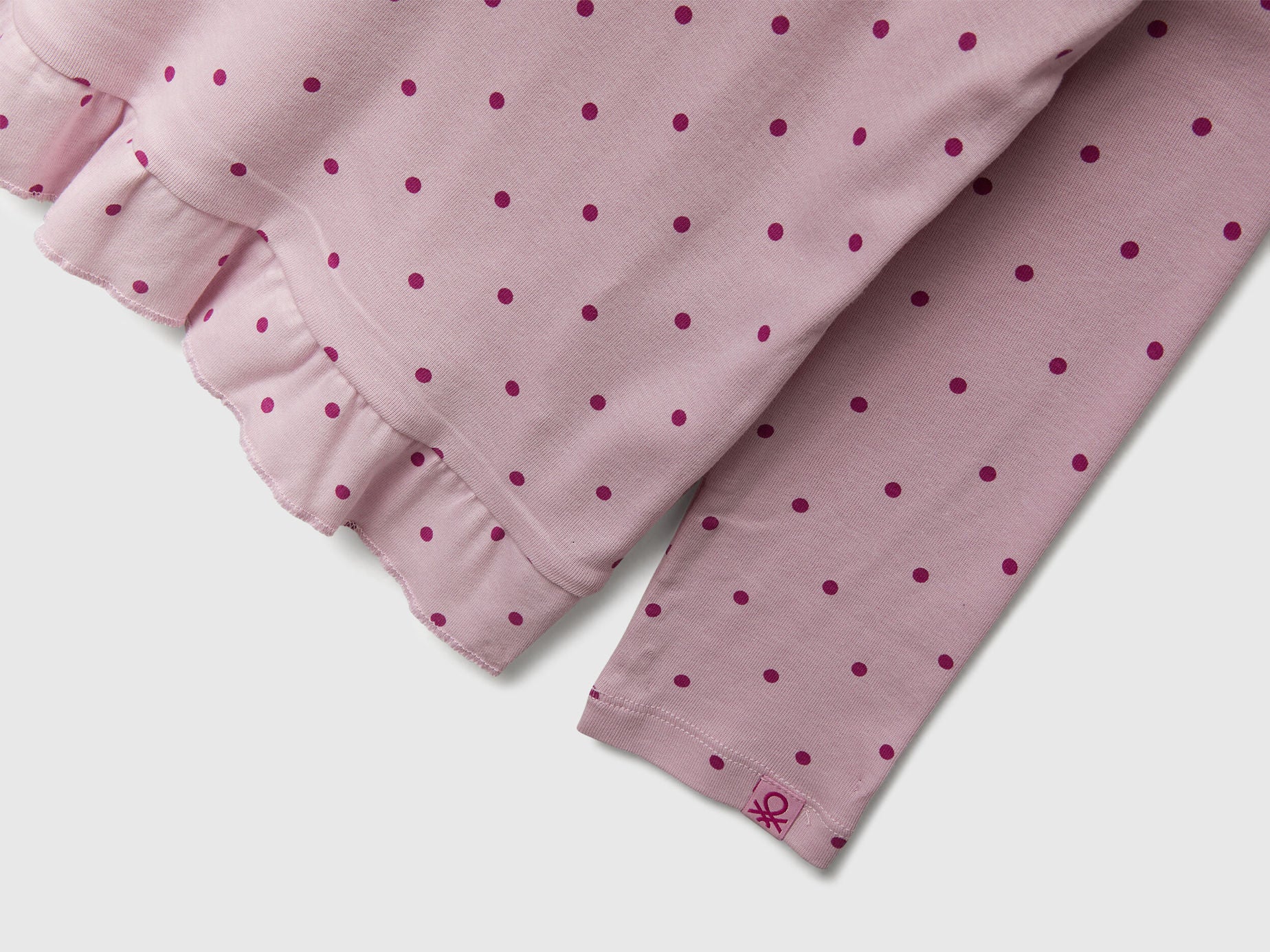 Benetton_Pink_Pyjamas with Polka Dot Print_3TGJ0P094_62N_03