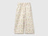 Benetton Creamy White Girls Wide-Leg Trousers in Printed Sweatshirt SKU: 3UHCGF05R_901 Image 01