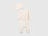 Benetton Creamy White Girl Bodysuit, Pants and Cap Set SKU: 3UMRAK01X_902 Image 01