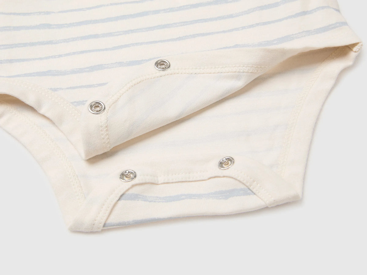 Benetton Sky Blue Unisex Bodysuit, Pants and Cap Set SKU: 3UMRAK01X_903 Image 03