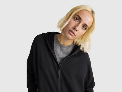 Benetton_Black_100% Cotton Sweatshirt with Zip and Hood_3UNID500R_100_04