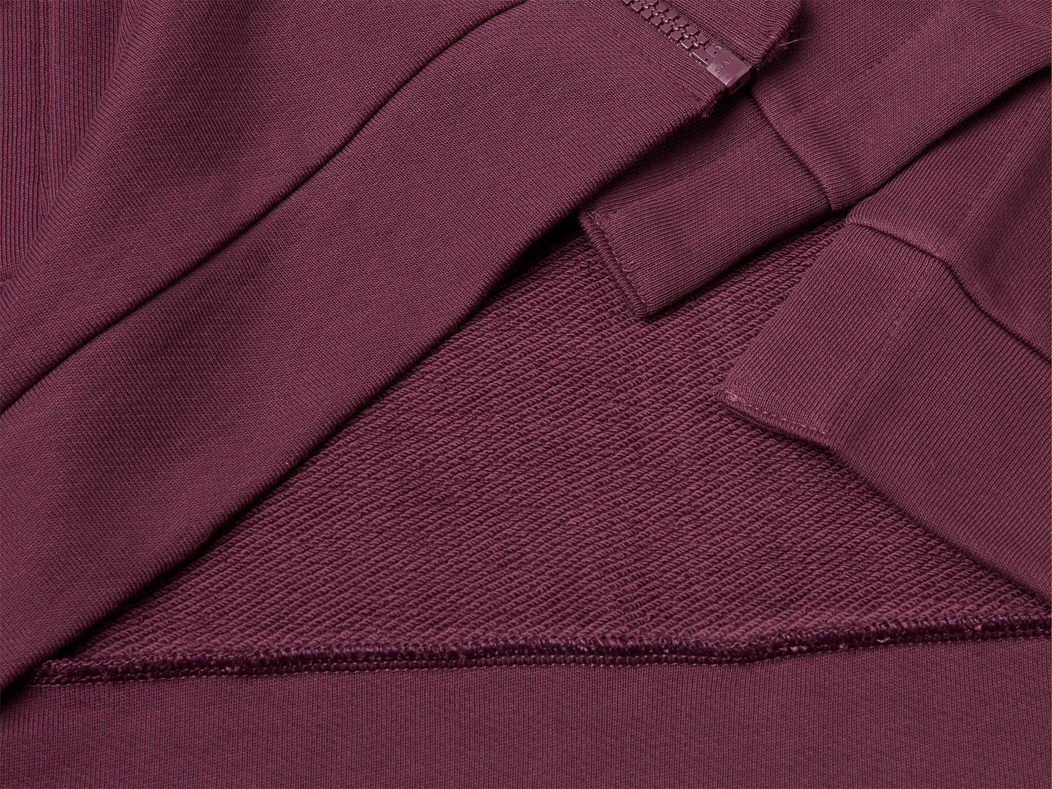 Benetton_Plum_100% Cotton Sweatshirt with Zip and Hood_3UNID500R_1D3_07