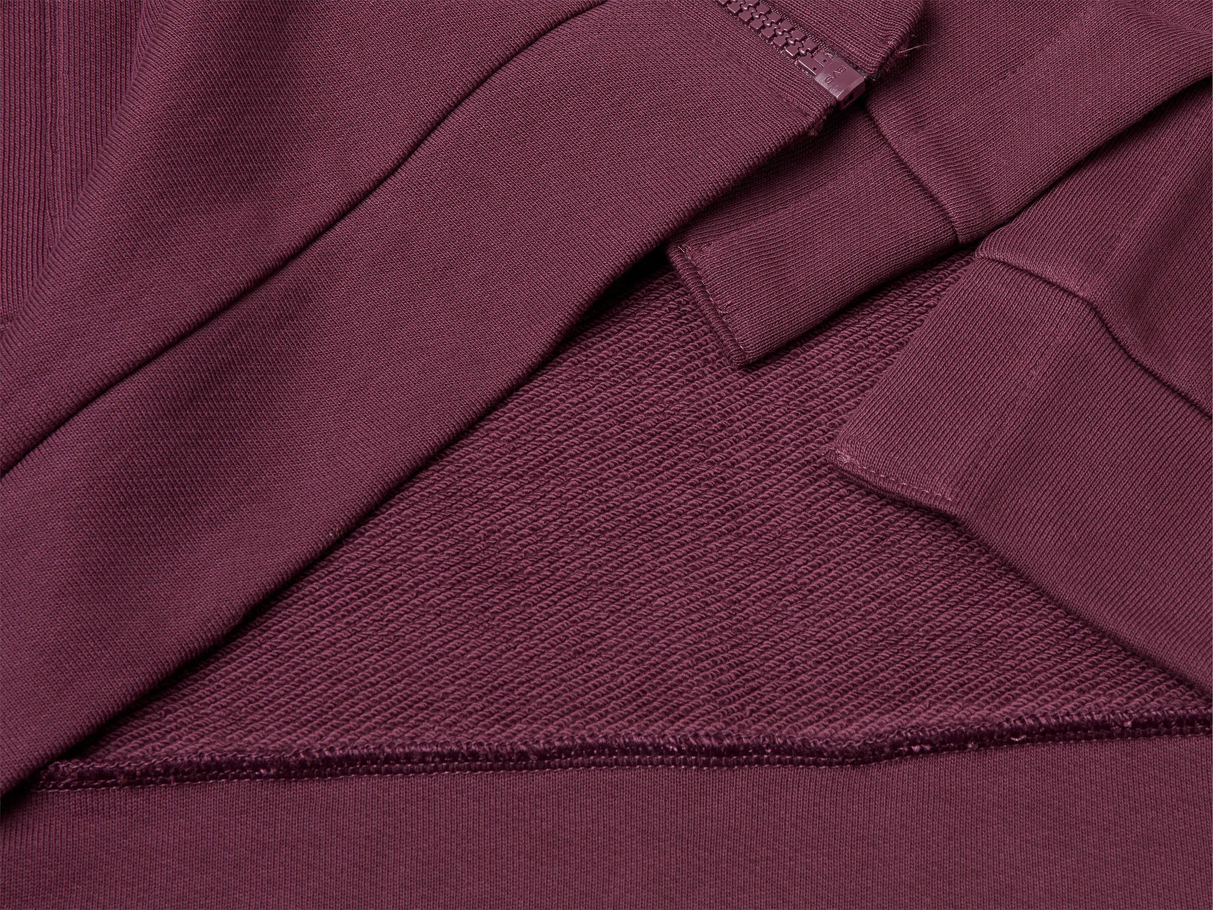 Benetton_Plum_100% Cotton Sweatshirt with Zip and Hood_3UNID500R_1D3_07