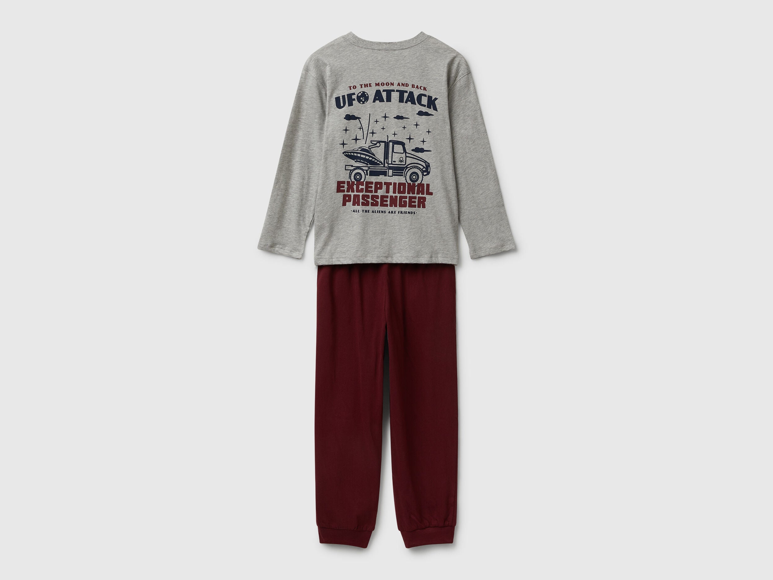 Benetton_Light Gray_Cotton Pyjamas with Print_3VD00P08X_501_02