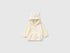 Benetton Creamy White New Born Chenille Sweatshirt with Embroidery SKU: 3VHNA501Z_0R2 Image 01