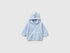 Benetton Sky Blue New Born Chenille Sweatshirt with Embroidery SKU: 3VHNA501Z_3L3 Image 01