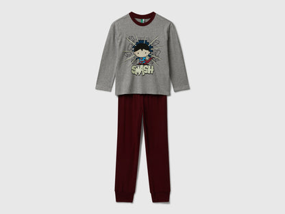 Benetton_Light Gray_Pyjamas in Warm Cotton_3VR50P08V_501_01