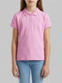 Benetton Lilac Girls Short Sleeve Polo in Cotton SKU: 3WG9C300O_00L Image 00