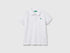 Benetton White Girls Short Sleeve Polo in Cotton SKU: 3WG9C300O_101 Image 01