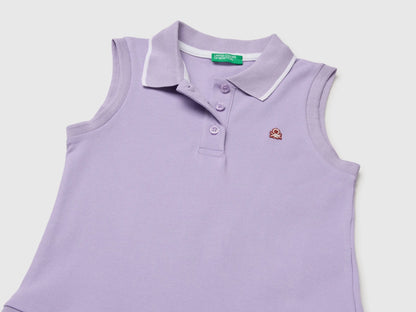 Benetton Purple Girls Polo-Style Dress SKU: 3WG9CV012_2P5 Image 03