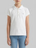 Benetton White Girls Short Sleeve Polo in Cotton SKU: 3WG9G300A_101 Image 00