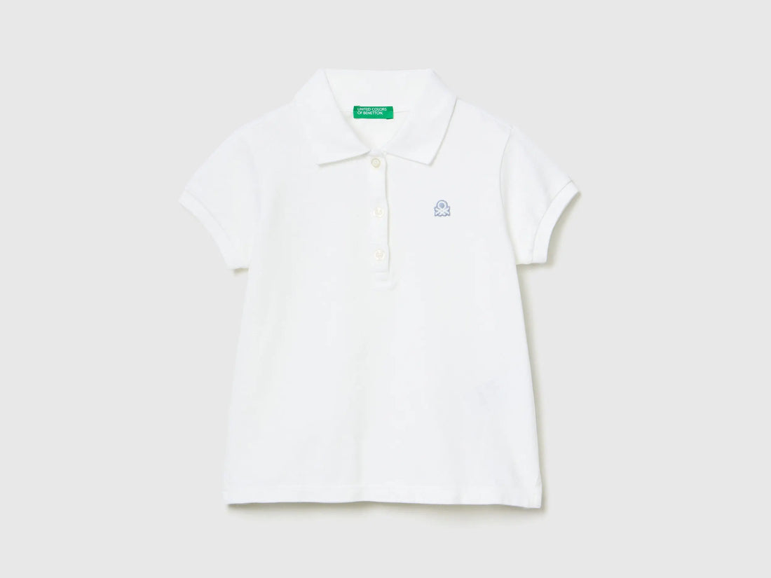 Benetton_Regular Fit Polo In Organic Cotton_3WG9G300A_101_01