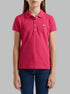 Benetton Plum Girls Short Sleeve Polo in Cotton SKU: 3WG9G300A_12E Image 00