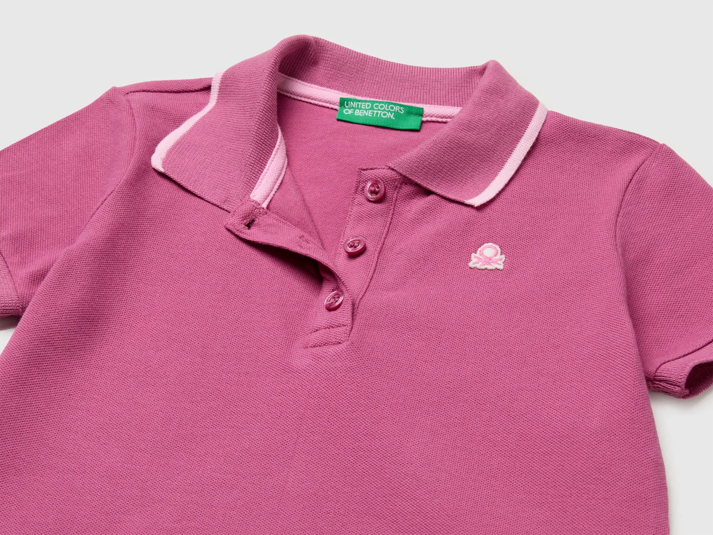 Benetton Pink Girls Polo-Style Dress SKU: 3WG9GV00Z_01T Image 03