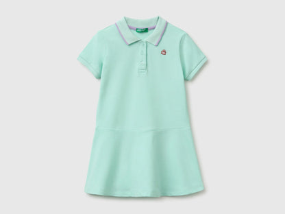 Benetton Blue Girls Polo-Style Dress SKU: 3WG9GV00Z_0E6 Image 01