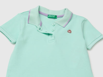 Benetton Blue Girls Polo-Style Dress SKU: 3WG9GV00Z_0E6 Image 03