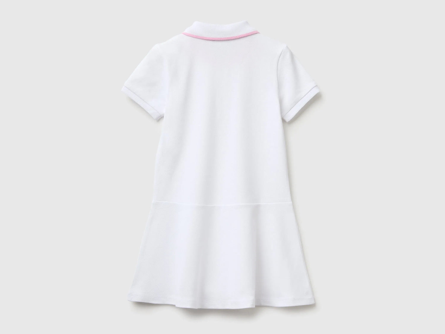 Benetton White Girls Polo-Style Dress SKU: 3WG9GV00Z_101 Image 02