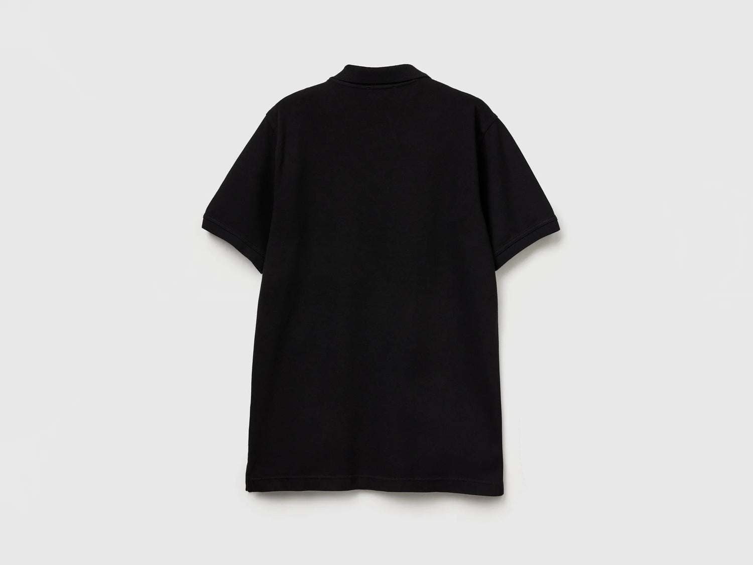 Benetton Black Men Slim Fit Polo SKU: 3WG9U301Z_100 Image 05