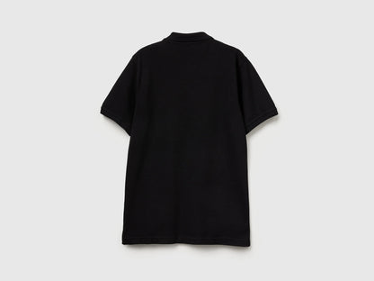 Benetton Black Men Slim Fit Polo SKU: 3WG9U301Z_100 Image 05