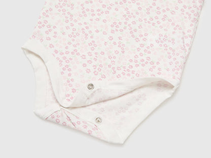 Benetton Soft Pink Unisex Two Stretch Cotton Bodysuits SKU: 3WGGAB011_902 Image 03