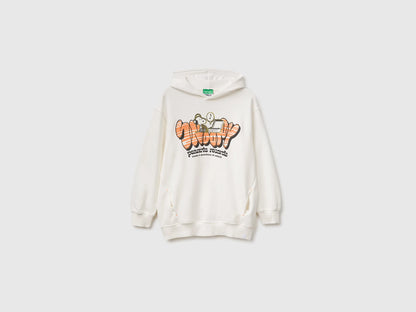 Benetton Creamy White Boys Hoodie ©Peanuts SKU: 3WITC205V_674 Image 01