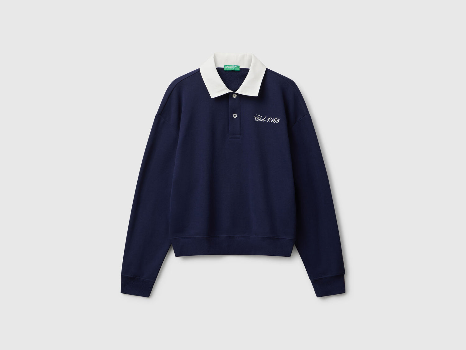 Benetton_Dark Blue_Polo in Comfort Fit Sweat Fabric_3WNWD3011_252_05