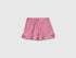 Benetton Pink Baby Girl Pure Cotton Shorts with Ruffles SKU: 3X1MA900M_2P6 Image 01