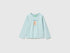 Benetton Aqua Girls Capyfun Capybara T-Shirt 100% Cotton SKU: 3XUGG10NS_31A Image 01