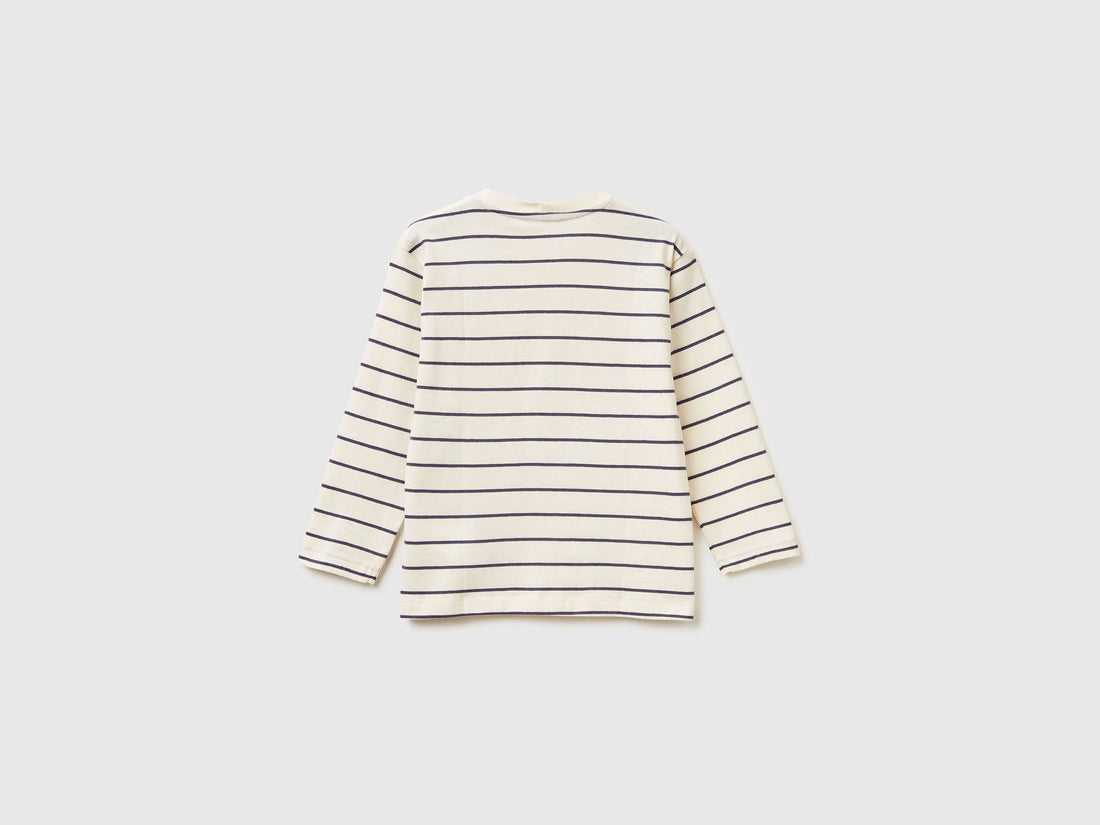 Benetton_Creamy White_Striped T-Shirt with Print_3XVJG10KW_904_02