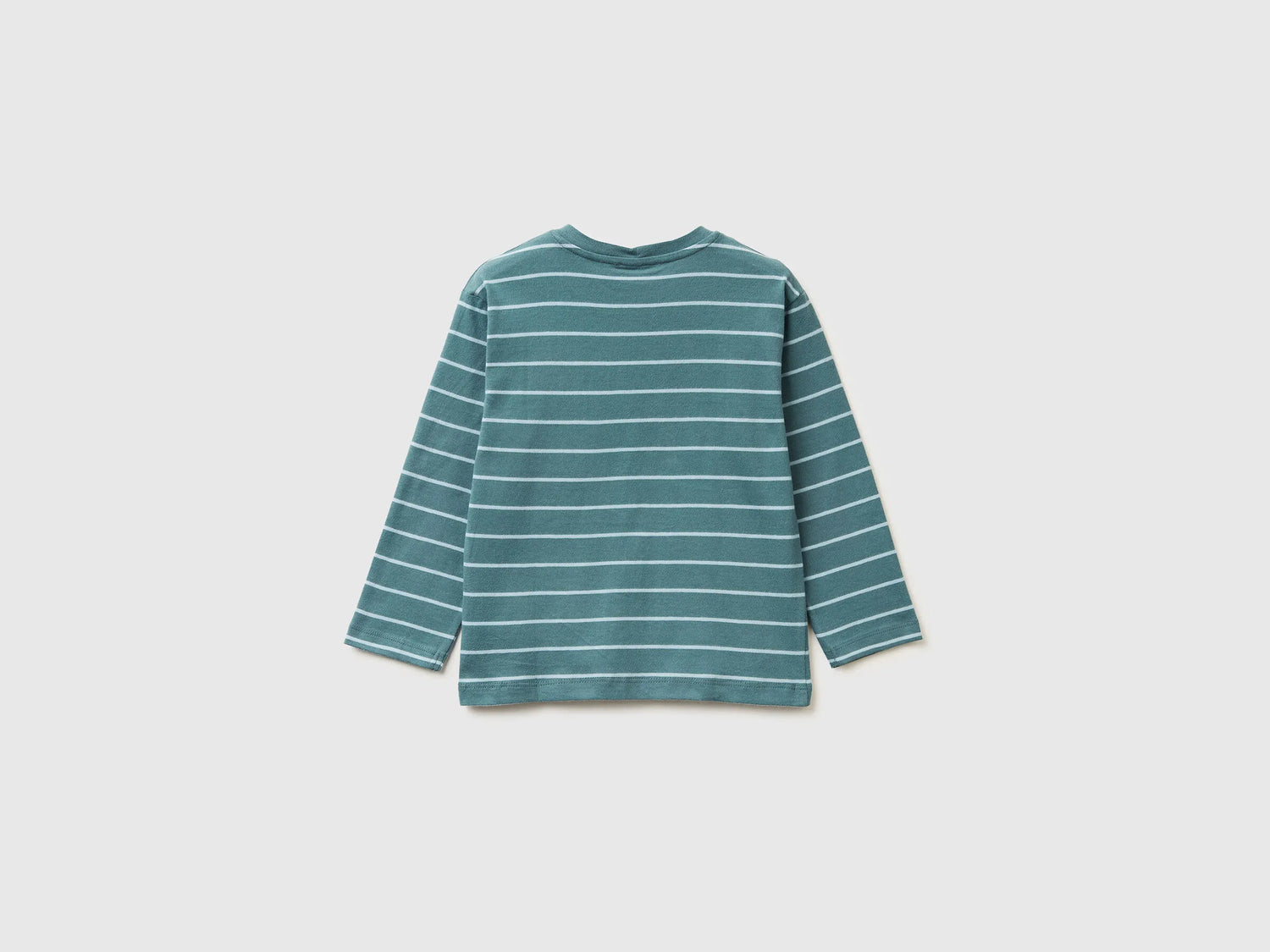 Benetton_Light Blue_Striped T-Shirt with Print_3XVJG10KW_906_02
