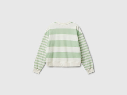 Benetton_Light Green_Striped Crew Neck Hoodie_3Y04D10AM_62Y_06