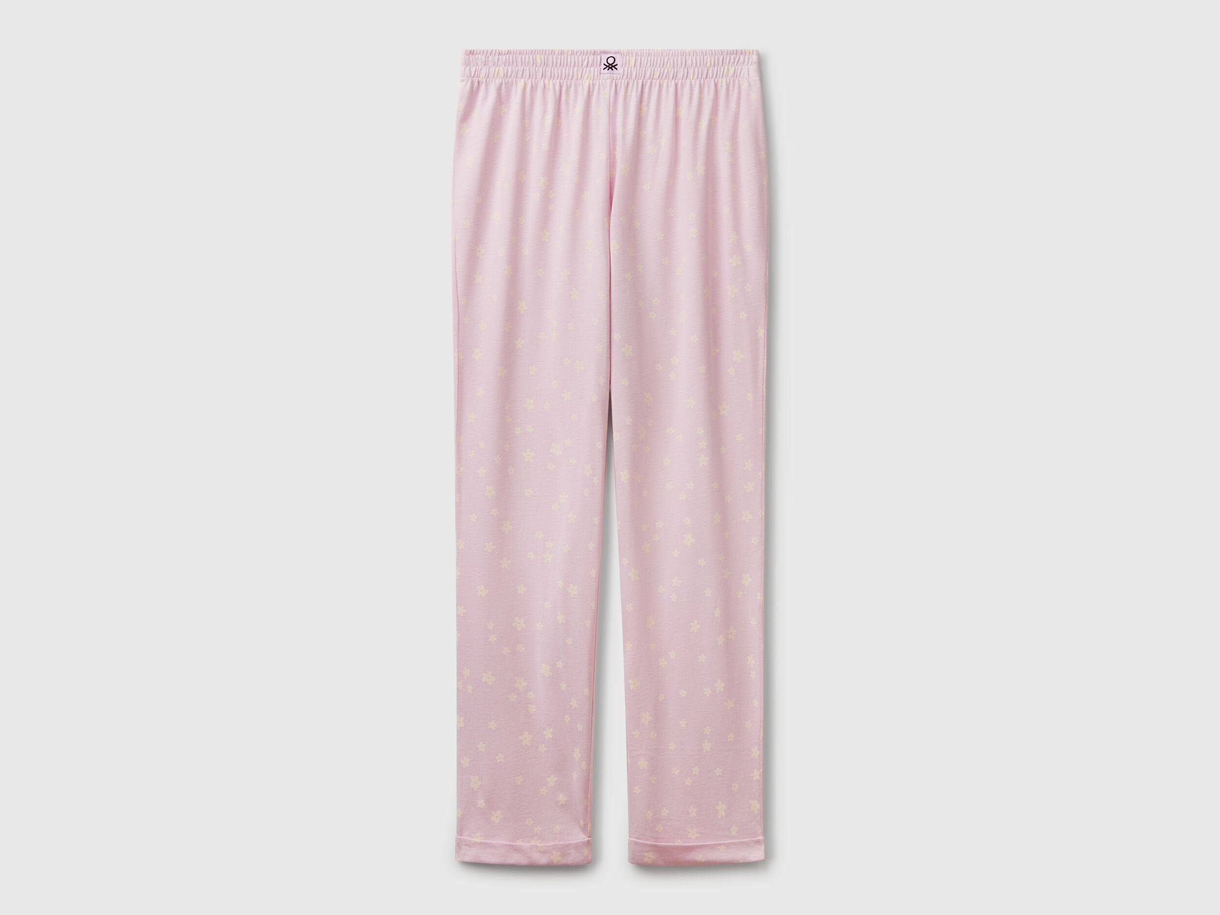 Benetton_Patterned Trousers in Viscose Blend_3Y0Z3F04J_73Z_04