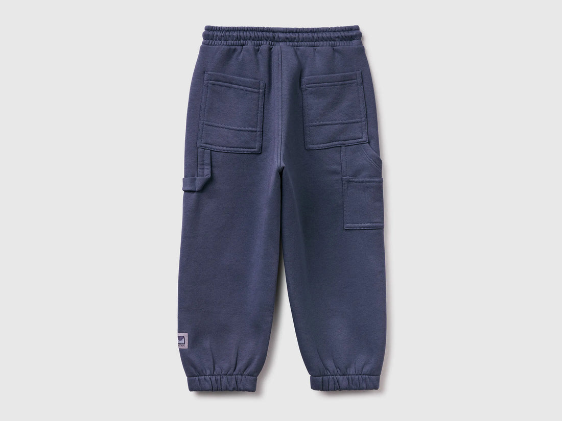 Benetton_Air Force Blue_Joggers in Warm Cotton_3YBPGF059_0J8_02