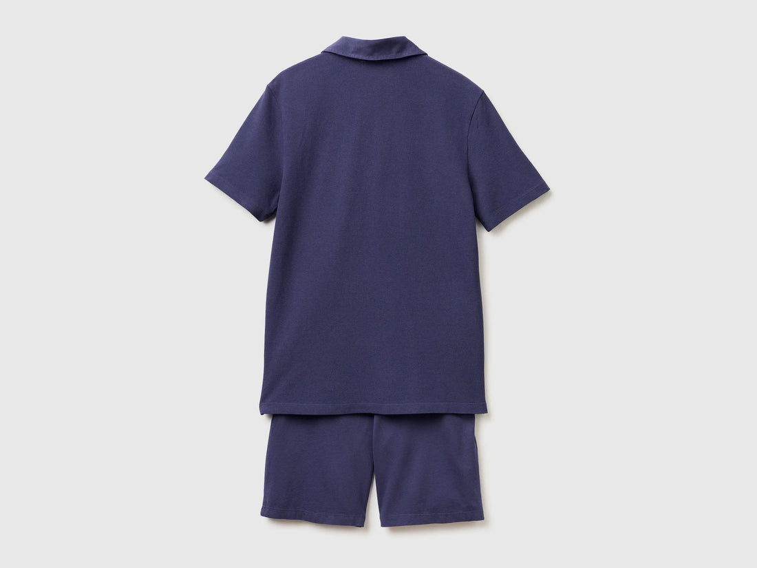 Benetton Blue Men Pyjamas with Polo Shirt SKU: 3YES4P036_34H Image 02