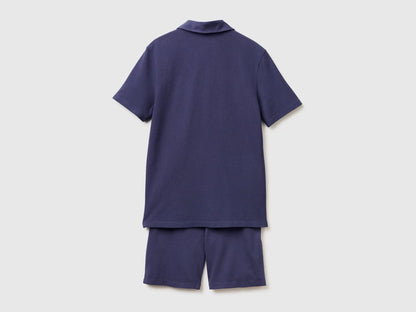 Benetton Blue Men Pyjamas with Polo Shirt SKU: 3YES4P036_34H Image 02