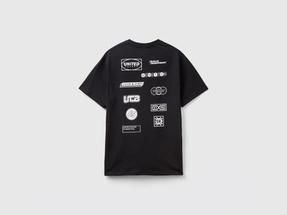 Black T-Shirt With Logo Prints_3YR3U108I_100_04