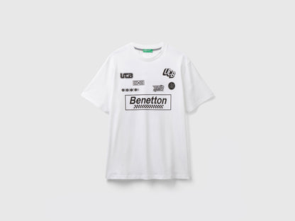 White T-Shirt With Logo Prints_3YR3U108I_101_03