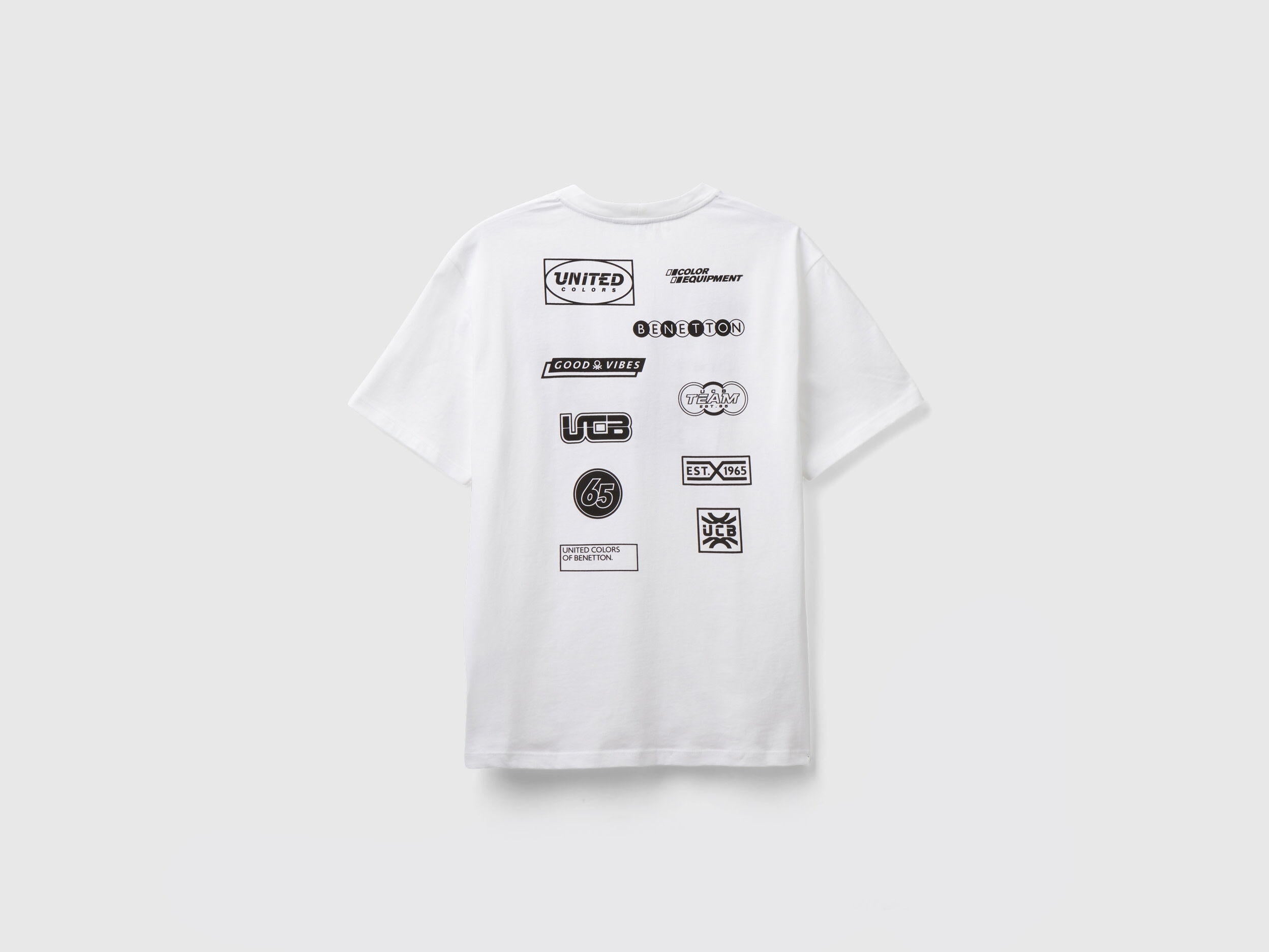 White T-Shirt With Logo Prints_3YR3U108I_101_04