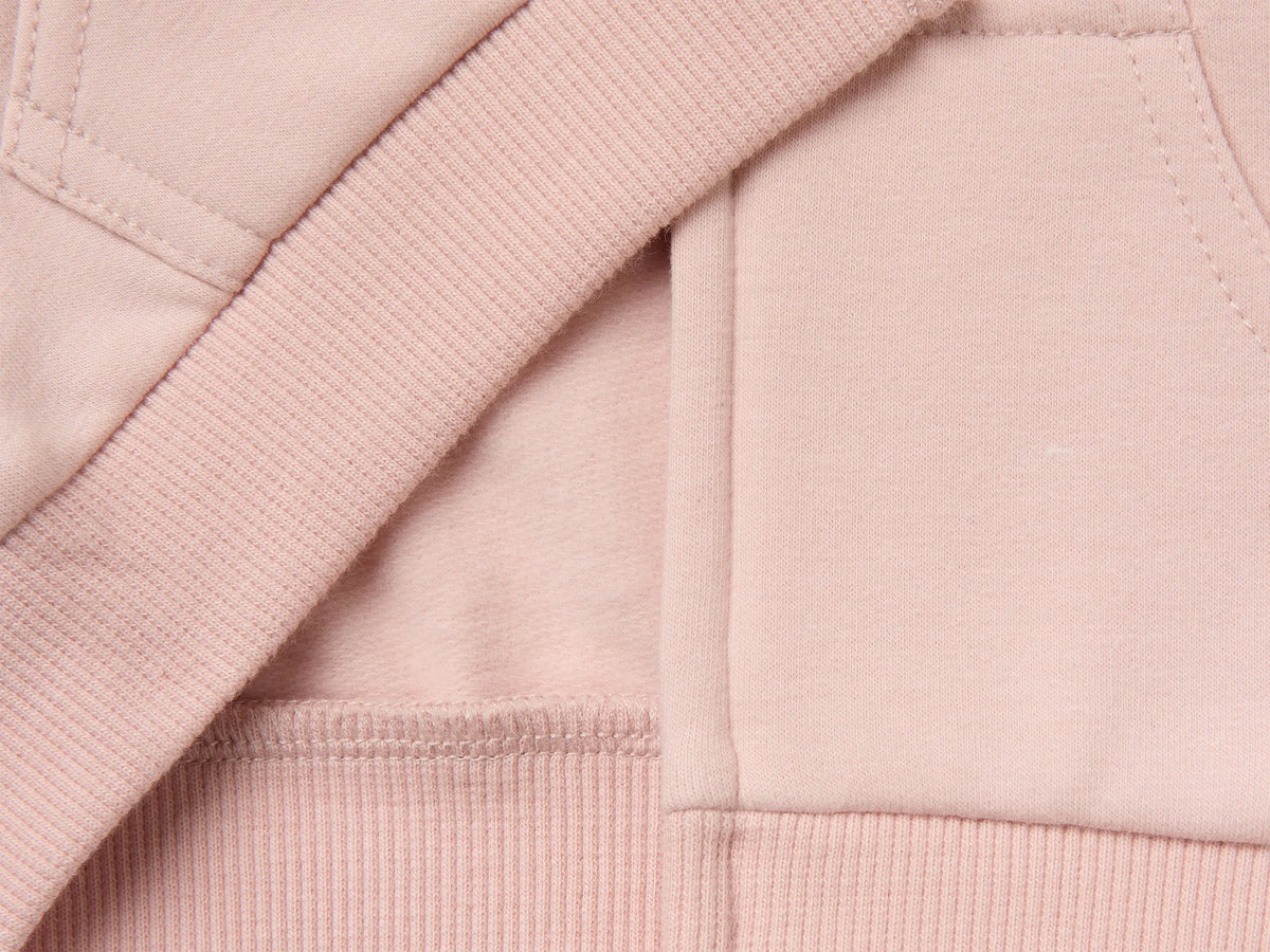 Benetton Soft Pink Girl Zip-Up Hoodie SKU: 3YWVA501Y_08Q Image 03
