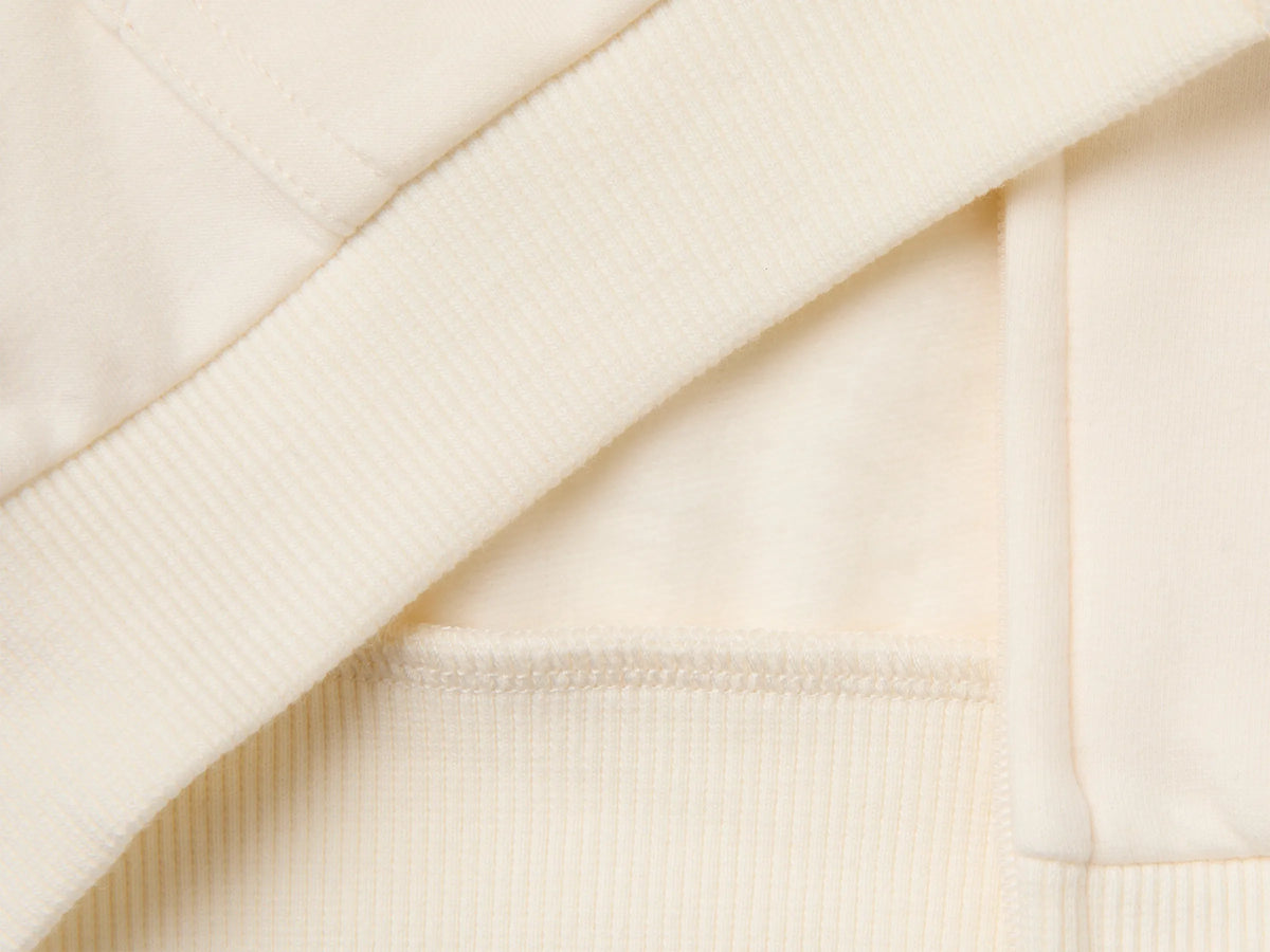Benetton Creamy White Unisex Zip-Up Hoodie SKU: 3YWVA501Y_0R2 Image 03