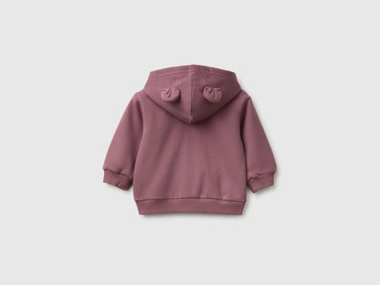 Benetton Mauve Girl Zip-Up Hoodie SKU: 3YWVA501Y_25N Image 02