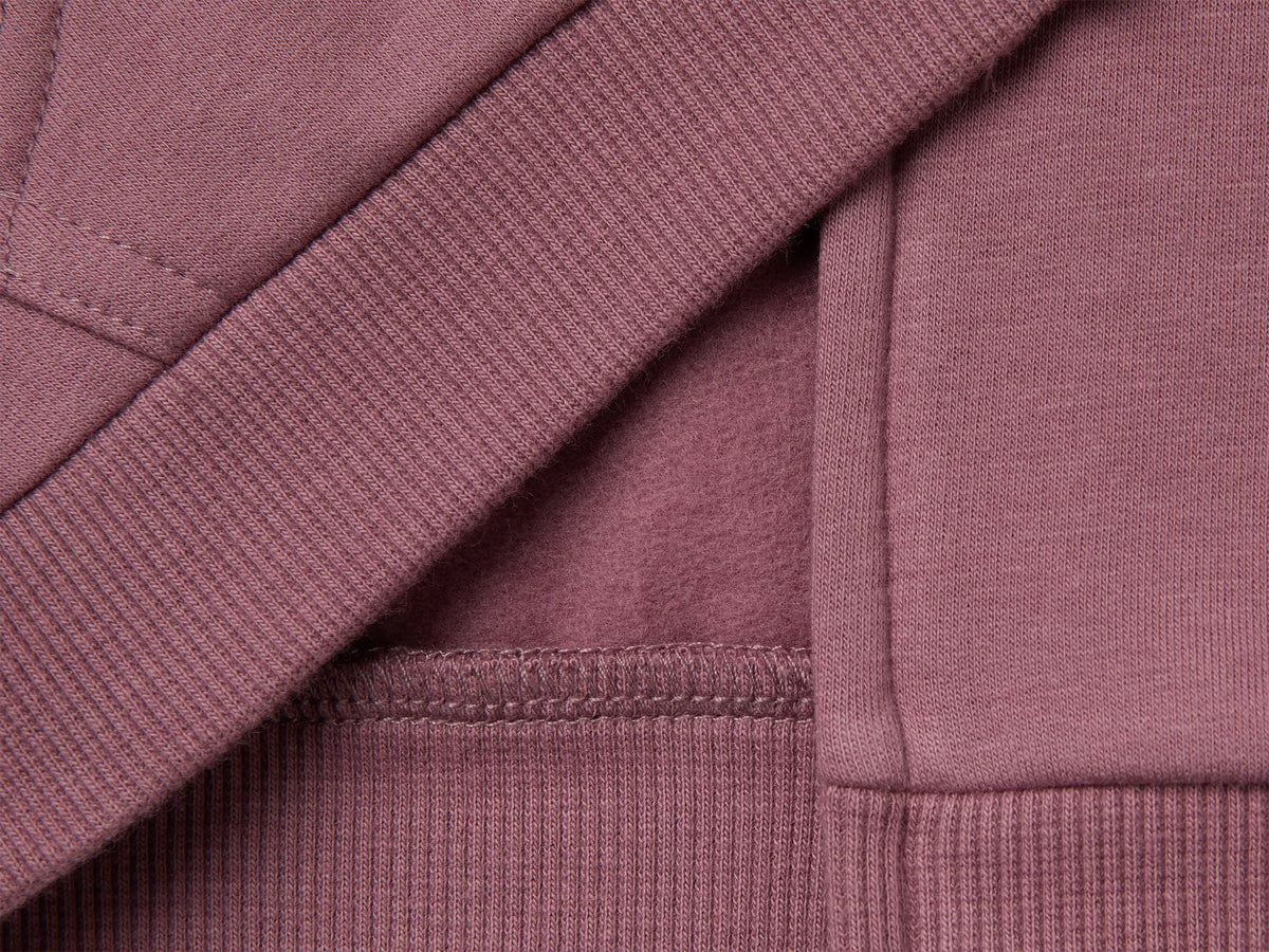 Benetton Mauve Girl Zip-Up Hoodie SKU: 3YWVA501Y_25N Image 03