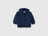 Benetton Blue Unisex Zip-Up Hoodie SKU: 3YWVA501Y_355 Image 01